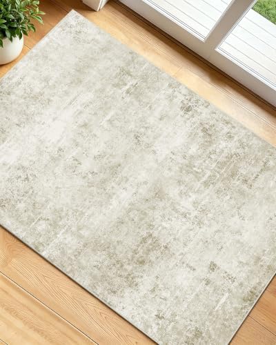 OLANLY 2x3 Washable Small Rug Non Slip Indoor Door Mat for Entryway Bedside by OLANLY