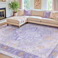 RELEANY Washable Area Rug, 7'x10', Purple by RELEANY
