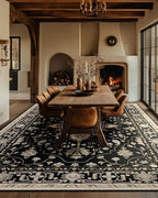 RELEANY Washable Area Rug, Large 10'x14', Black/Neutral - Image 3