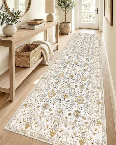 OLANLY 2'6"x12' Washable Runner Rug, Non Slip Carpet for Hallway Kitchen by OLANLY