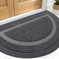 OLANLY Half Circle Front Door Mat Outside 29.5x17 All-Season Rubber Doormat by OLANLY