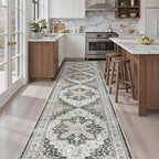Madane Hallway Runner Rug 2'6''x12' Kitchen Runners Vintage, Black by Madane