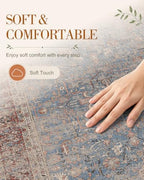 OLANLY 8x10 Washable Area Rug, Soft Non Slip Carpet for Bedroom Living Room - Image 4
