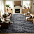 8x10 Extra Large Grey Fluffy Soft Area Rug Non-Slip for Living Room Bedroom - Image 2
