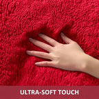 Ophanie Red Rugs for Bedroom Living Room, Fluffy Fuzzy Furry Carpet, Plush Soft Shaggy Bedside Indoor Floor 4x6 Area Rug for Kids Girls Boys Baby Teen Dorm Nursery Decor with Over 99 pcs Pile fibers - Image 2