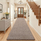 AROGAN 3x10 Runner Rug for Hallway, Long Runner Rugs Non Slip, Matte Brown - Image 7