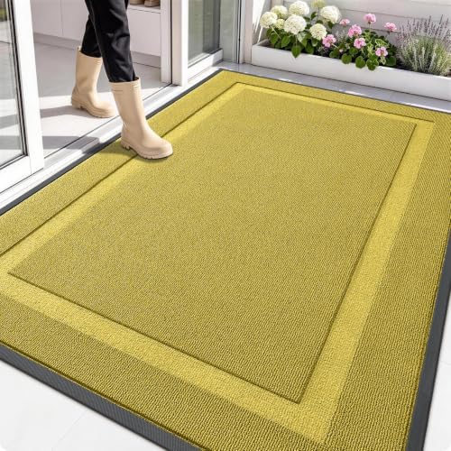 OLANLY Front Door Mat Outside 71x47, All-Season Heavy-Duty Rubber Doormat by OLANLY