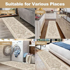 Yamaziot Washable Runner Rug, 2x6 Non-Slip Boho Vintage Hallway Kitchen Rug - Image 6