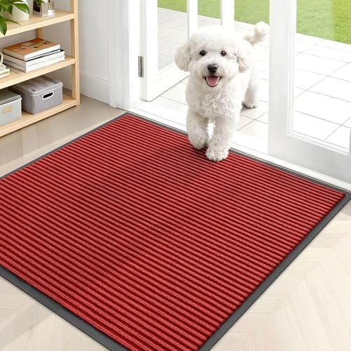 OLANLY Front Door Mat 35x30, Waterproof Heavy-Duty Indoor Outdoor Doormat by OLANLY
