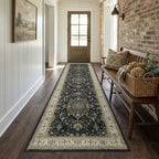 RELEANY Washable Area Rug, Runner 2'x7', Black/Vintage/Beige - Image 2