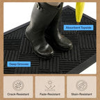 GORILLA GRIP WeatherMAX Door Mat, Indoor Outdoor Use, 47x35, Black Diamond - Image 5