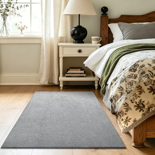 3x5 Grey Area Rug Washable Non-Slip Soft Thin for Bedroom Kitchen Entryway - Image 4