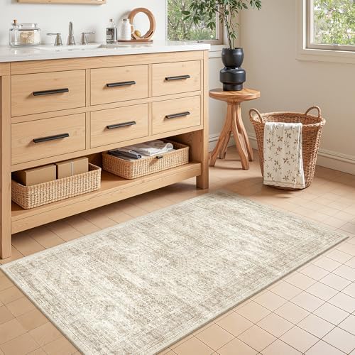 2x4 Rug Runners for Hallways Non Slip,Beige - Image 4
