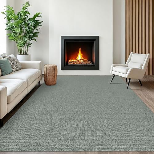 EARTHALL Washable Area Rug, Non Slip Living Room Rug, 6x9 Ft, Green/Grey by Unknown