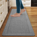 Kitchen Mats for Floor, Non Slip Kitchen Rugs, 17x47 Grey by QiCaiJia