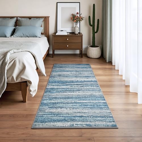 Chicrug 2x4 Blue Washable Laundry Room Rug Runner Rug for Hallway Kitchen - Image 4
