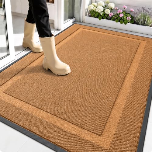 OLANLY Front Door Mat Outside 59x34, All-Season Heavy-Duty Rubber Doormat by OLANLY