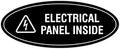 Signs ByLITA Oval Electrical Panel Inside Sign (Black) - Medium 2 Pack