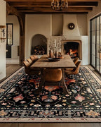 RELEANY Washable Area Rug, Large 10'x14', Black/Colorful - Image 3