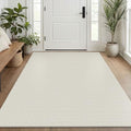EARTHALL Washable Area Rug, Non Slip Entryway Rug, 4x6 Ft, Cream/Grayish by Unknown