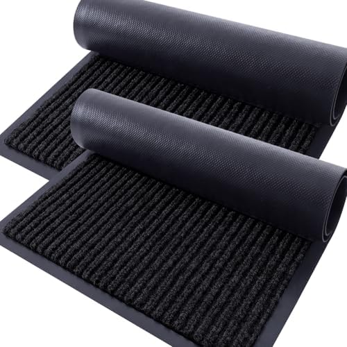 OLANLY 2-Pack Front Door Mats 47x23, Waterproof Heavy-Duty Doormats by OLANLY