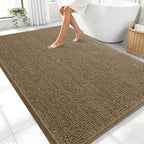 OLANLY Large Bathroom Rugs 70x46, Extra Soft Absorbent Chenille Bath Rugs by OLANLY
