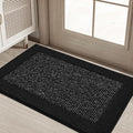 BEQHAUSE Indoor Door Mat 20" x 32", Dirt Trapper Door Mats, Black by BEQHAUSE