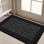 BEQHAUSE Indoor Door Mat 20" x 32", Dirt Trapper Door Mats, Black by BEQHAUSE