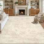 10x14 Area Rugs Living Room: Bedroom Washable Carpet Beige/Brown by Luxturiy