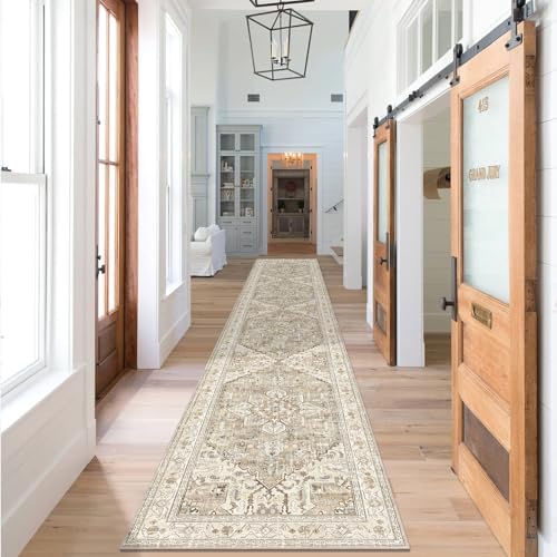 Yamaziot Washable Runner Rug, 2'3" x 14' Non-Slip Boho Hallway Kitchen Rug - Image 4