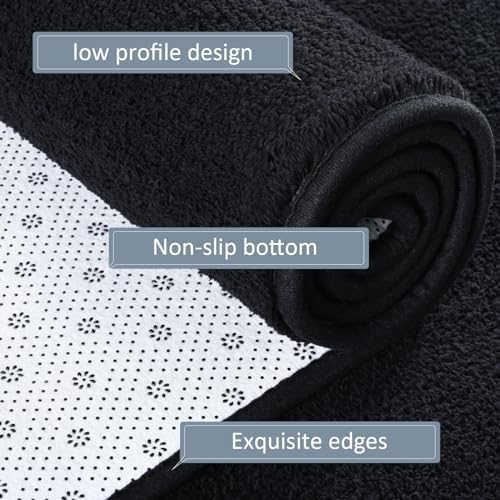 AROGAN 2x6 Runner Rug for Hallway, Long Runner Rugs Non Slip, Black - Image 4