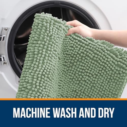 OLANLY Bathroom Runner Rugs 59x24, Extra Soft Absorbent Chenille Bath Rugs - Image 5