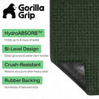 GORILLA GRIP® HydroABSORB Door Mat for Indoor Outdoor Use, 47x35 Green - Image 3