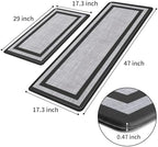 Mattitude Kitchen Mats Set of 2,Cushioned Anti-Fatigue Non-Skid Rug Sets - Image 2