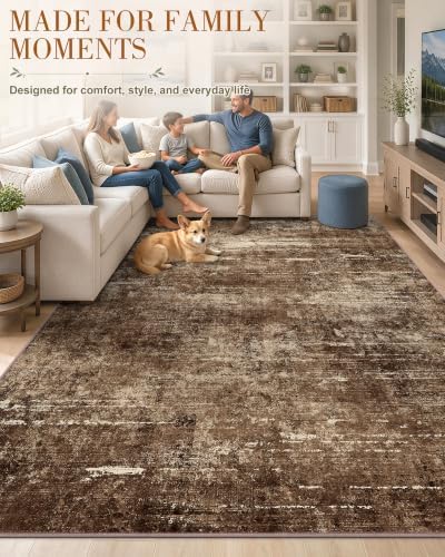 OLANLY 8x10 Washable Area Rug, Soft Non Slip Carpet for Bedroom Living Room - Image 3