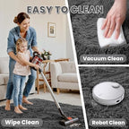 9x12 Fluffy Shag Area Rugs for Living Room Bedroom: Soft Plush Carpet Grey - Image 6