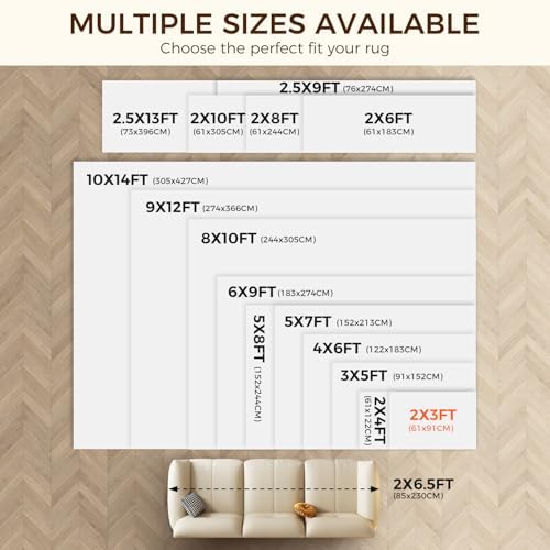BAGAIL BASICS 2 x 3 FT Rug Pad Gripper for Hardwood Floors, Non Slip Rug Pads for Area Rugs, Extra Thick Under Rug Padding, Protect Your Rugs & Floors - Image 6