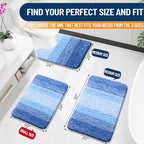 OLANLY Small Bathroom Rugs 24x16, Extra Soft Absorbent Microfiber Bath Rugs - Image 2