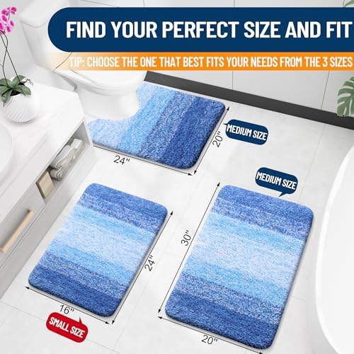 OLANLY Small Bathroom Rugs 28x18, Extra Soft Absorbent Microfiber Bath Rugs - Image 2