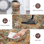 Yamaziot Washable Runner Rug, 2x7 Non-Slip Boho Vintage Hallway Kitchen Rug - Image 4