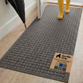 GORILLA GRIP® HydroABSORB Door Mat for Indoor Outdoor, 72x24 Charcoal by GorillaGrip