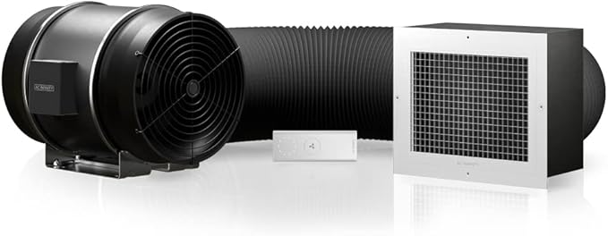 AC Infinity CLOUDWAY Whole House EC Fan S12, 1600 CFM with Remote 10-Speed Wireless Fan Controller, 12” Ceiling Mount House Attic Vent, Exhaust Home Ventilation System