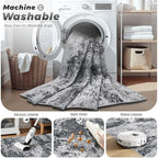 pmtsns Area Rugs 9x12 for Living Room: Washable Rug Modern Abstract Neutral Soft Non-Slip Low-Pile Indoor Large Carpet for Bedroom Dining Room Playroom Home Office (Black Grey, 9'x12') - Image 3