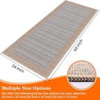 StepRite Kitchen Rugs, Kitchen Mats for Floor, 60"x24" Non-Slip Machine-Washable Kitchen Throw Rug, Absorbent Runner Rugs Office, Sink Standing Desk Mat, Decor Carpet, Khaki - Image 2