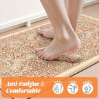 Collive Fall Kitchen Rugs Non Slip Washable Sink Mat 17.3"x47"+17.3"x29" - Image 3