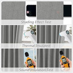 Guken 100% Blackout Linen Curtains 80 Inch Length 2 Panels Set for Living Room Bedroom Back Tab Thermal Insulated Black Out Linen Drapes Room Darkening Window Curtains,Dark Grey - Image 5