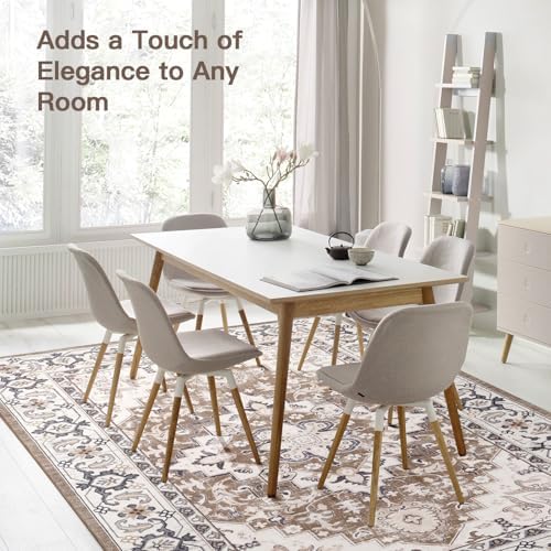 Lofus 5x7 Area Rugs for Living Room Bedroom, Soft Boho Carpet Floral Brown - Image 3