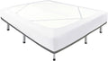 Biscaynebay Decorative Box Spring Cover King & Cal King Size, White Luxurious Jersey Knitting Stretchy Wrap Around 4 Sides Bed Skirt for Home/Hotels, Easy Fit Wrinkle & Fade Free Machine Washable