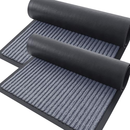 OLANLY 2-Pack Front Door Mats 59x23, Waterproof Heavy-Duty Doormats by OLANLY