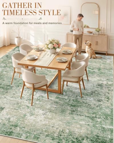 OLANLY 9x12 Washable Area Rug, Soft Non Slip Carpet for Bedroom Living Room - Image 3